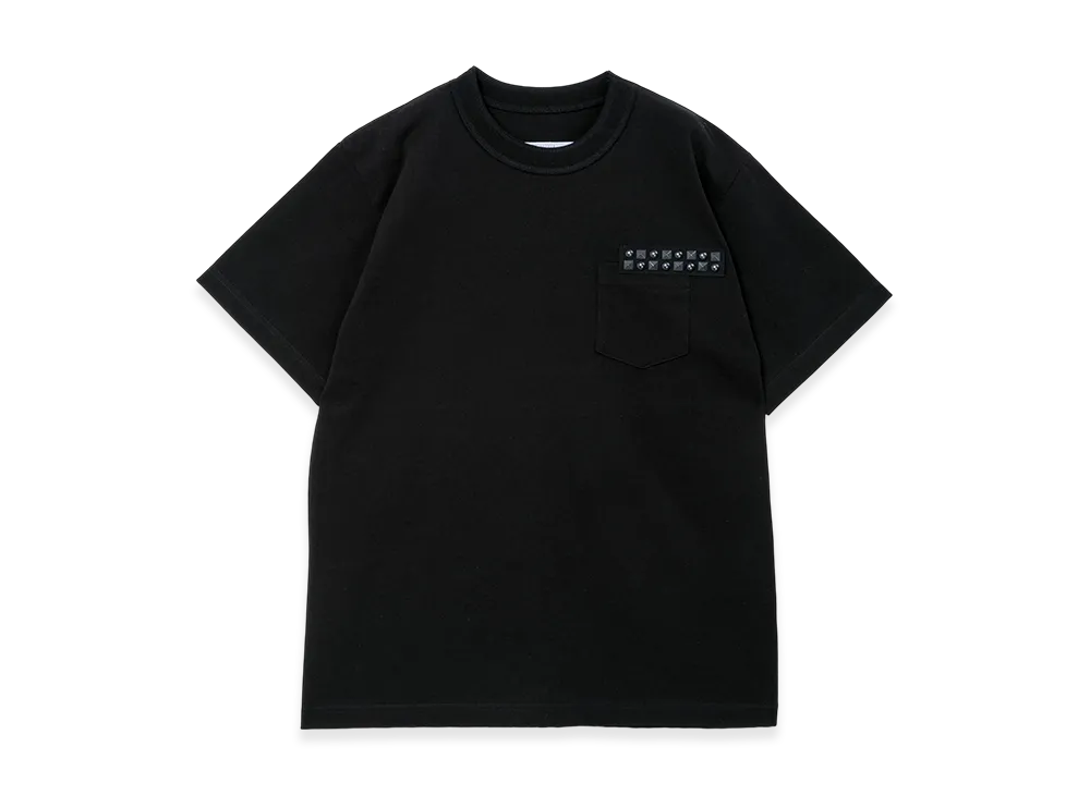 sacai Studded Cotton Jersey T-Shirt "Black"