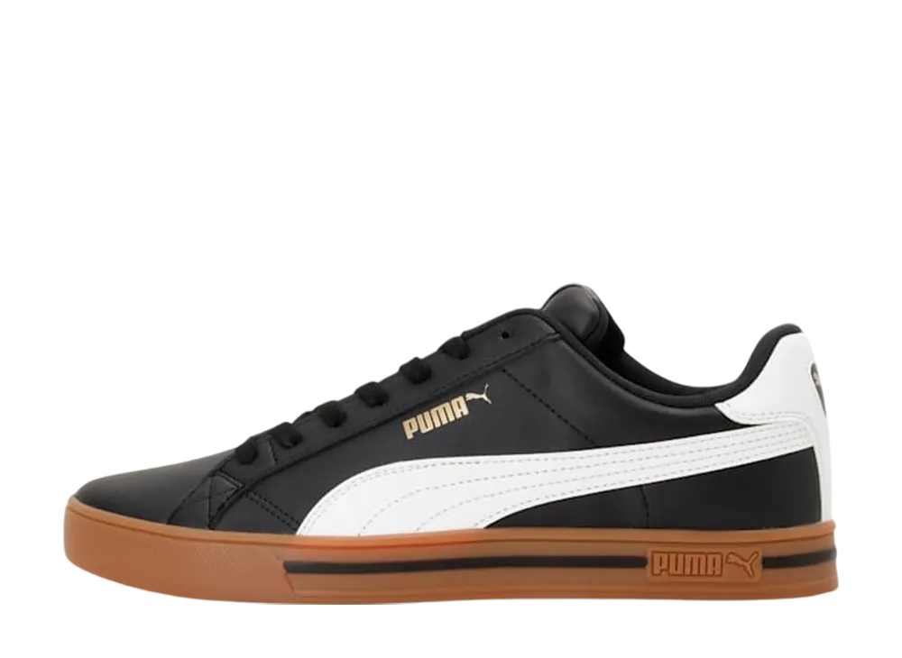 Puma Smash Vulc V3 Low "PUMA Black/PUMA White/PUMA Gold"
