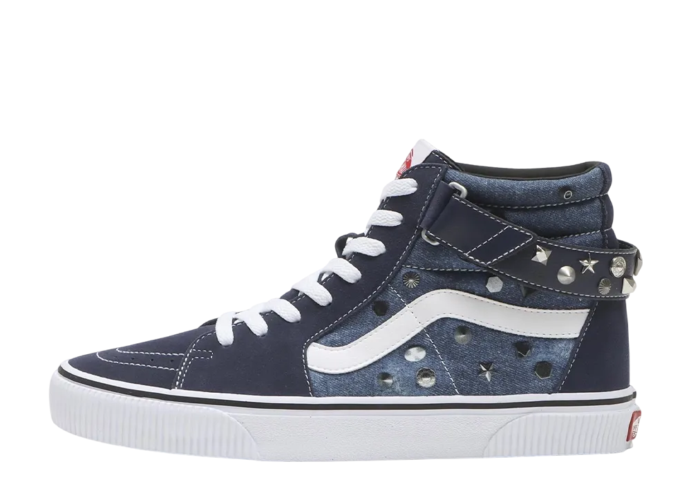 バンズ スケート ハイ "ネイビー/ホワイト" (V38CF STDBLT)