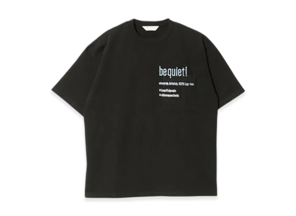 beautiful people Suvin Compact Jersey Typography T-Shirts "Black"