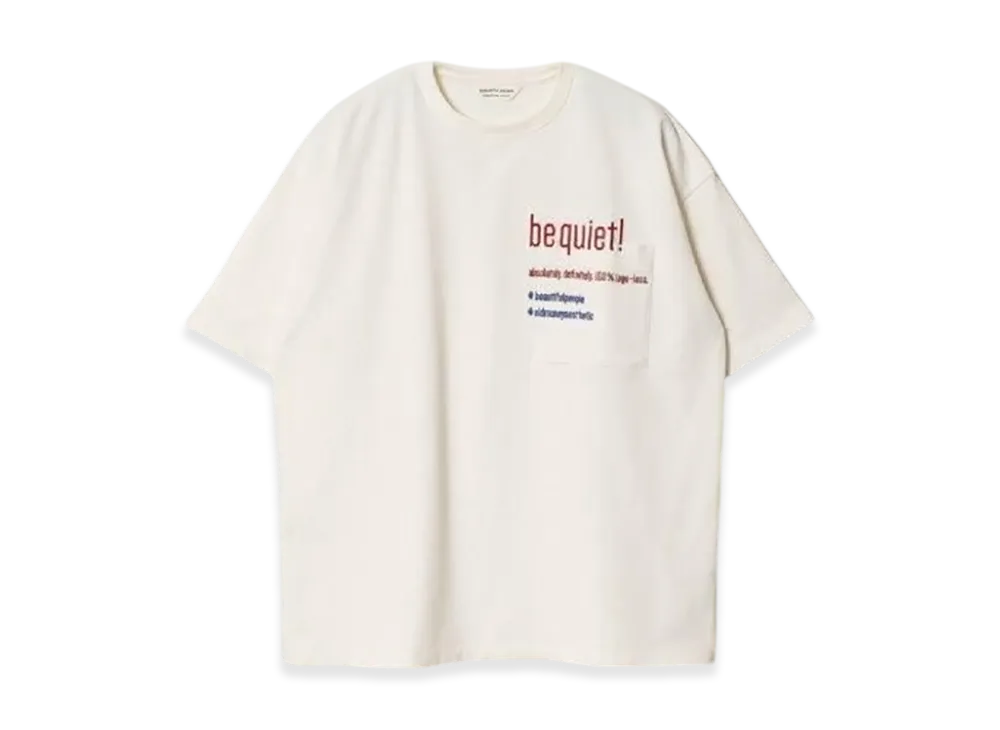beautiful people Suvin Compact Jersey Typography T-Shirts "Off White"