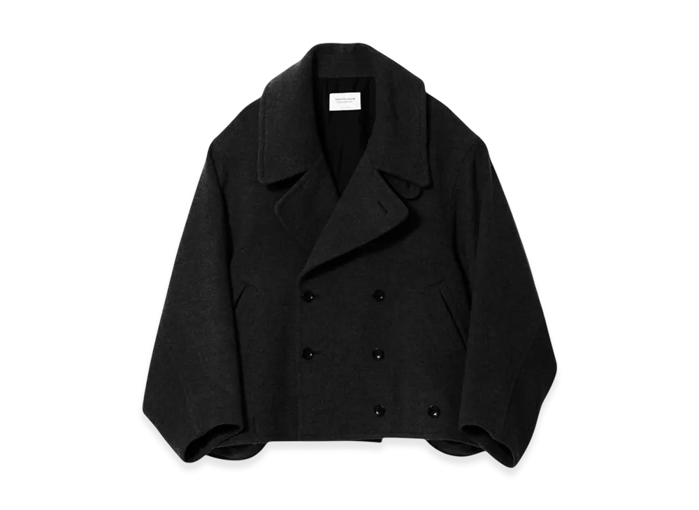 beautiful people Double-End Lightpile Double Cloth Pcoat "Black"