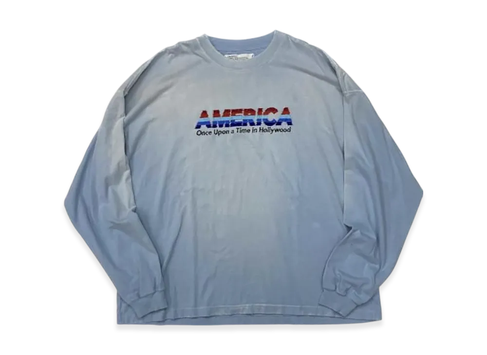 DAIRIKU "America" Vintage Sunburn Tee "Aqua"