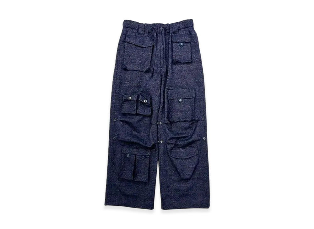 DAIRIKU Tweed PKT Cargo Pants "Lame Navy"