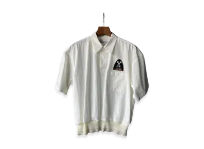 DAIRIKU Embroidary H-S Rib Shirt "White"