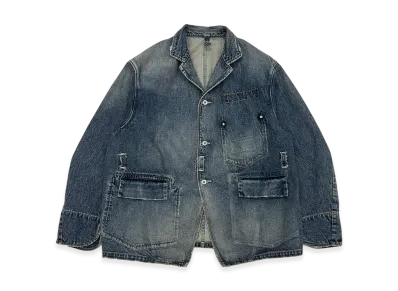 DAIRIKU Free Stitch Draiping Denim Jacket "Indigo"