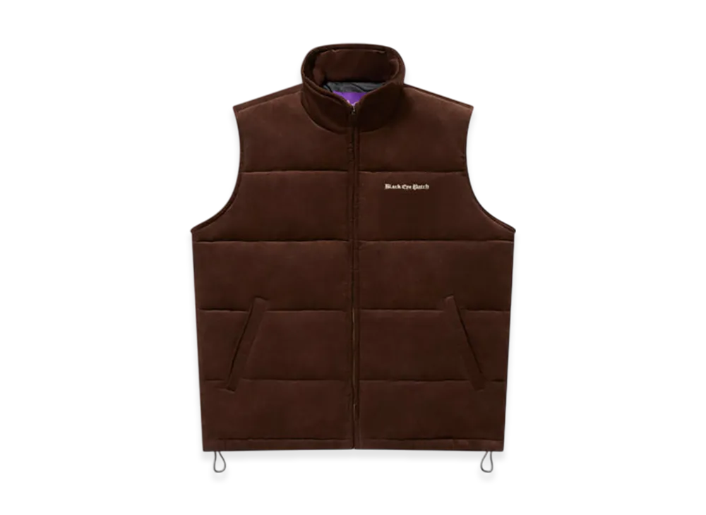 BlackEyePatch OE Logo Corduroy Puffer Vest "Brown"