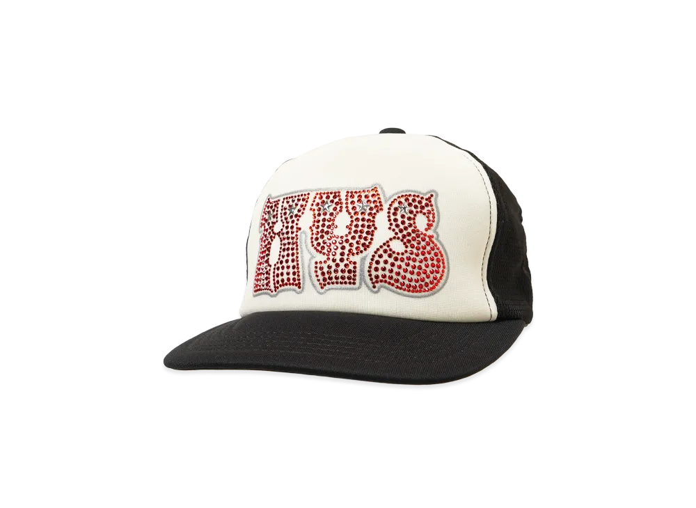 HYSTERIC GLAMOUR Hypnotized Logo Rhinestone Mesh Cap HYSTERIC GLAMOUR Hypnotized Logo Rhinestone Mesh Cap