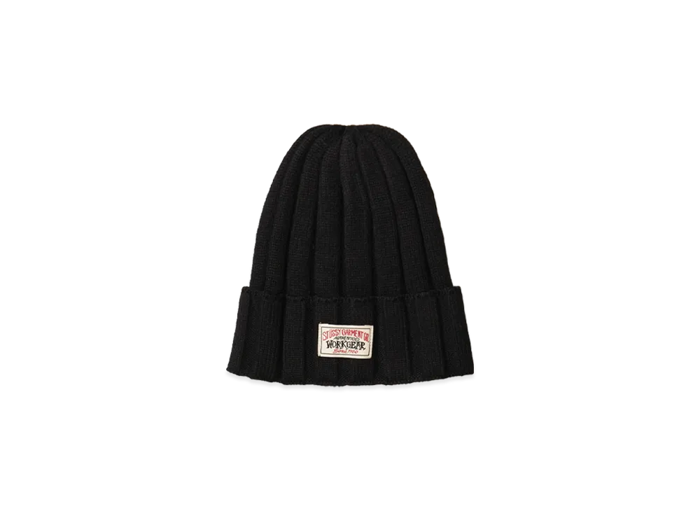 Stussy Cuff Beanie Workgear Patch "Black"