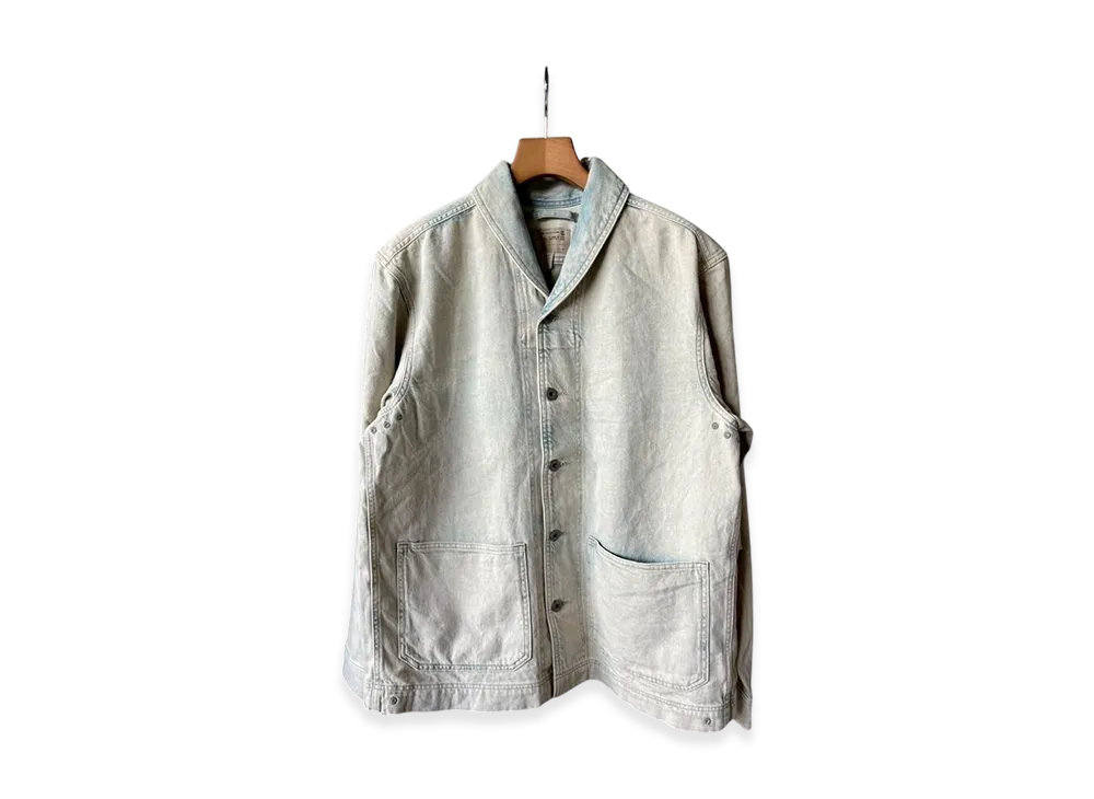 RRL Washed Indigo Selvedge Denim Overshirt "Washed"