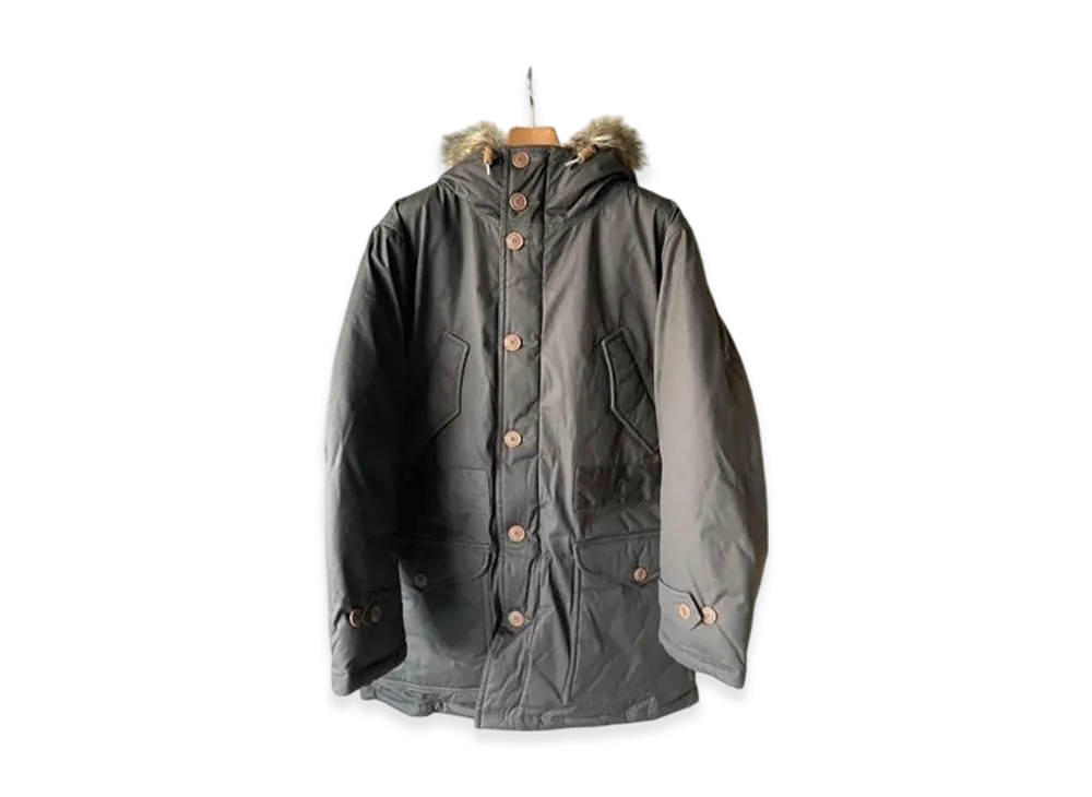 RRL Washngtn Prk-Lined-Coat Cotton Oil Cloth "Black"