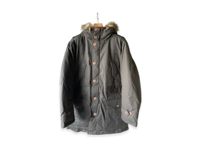 RRL Washngtn Prk-Lined-Coat Cotton Oil Cloth "Black"