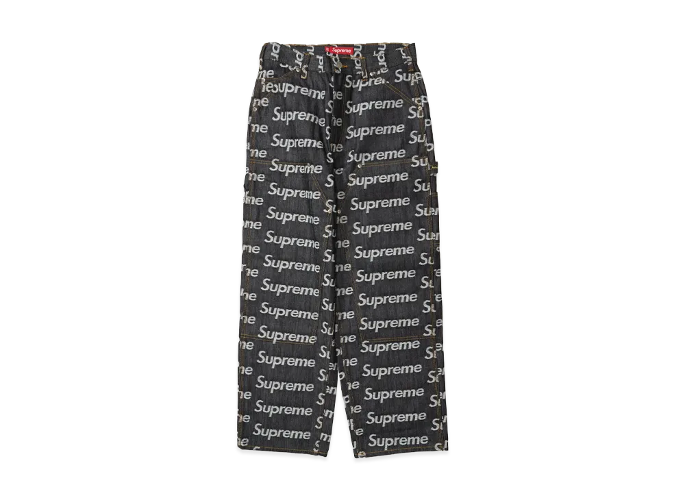 Supreme Jacquard Logos Double Knee Denim Painter Jean 