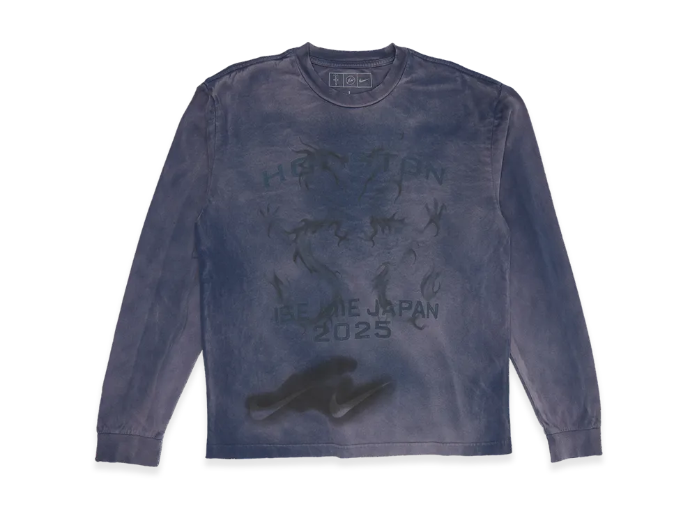 トップス Travis Scott X FRAGMENT XNIKE LONGSLEEVE Travis Scott Cactus Jack x Fragment x Nike Houston To Ise Mie