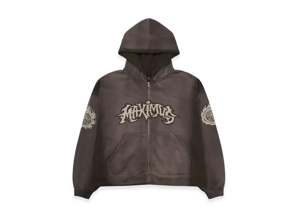 トラヴィススコット カクタスジャック マキシマス ドラゴン ジップ フーディー "ブラウン"