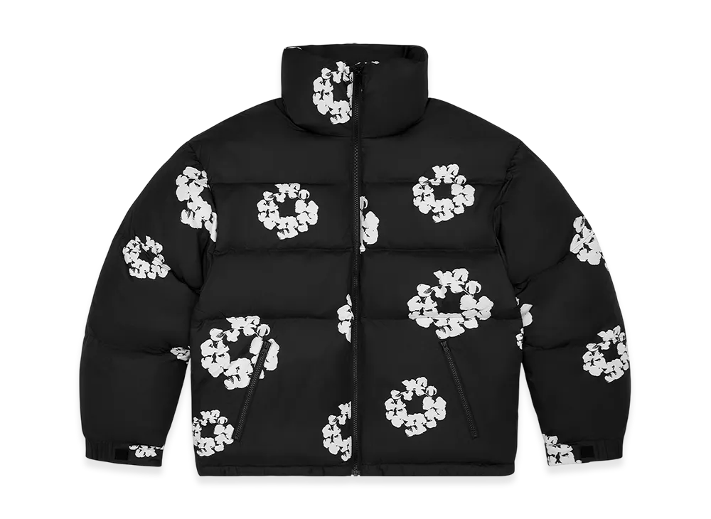 DENIM TEARS Cotton Wreath Puffer Jacket "Black"