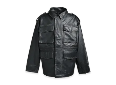 BREATH Wash Leather M-65 Jacket "Black"