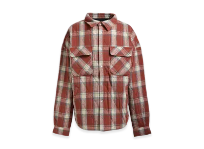 BREATH Quilting Check Shirt "Orange"