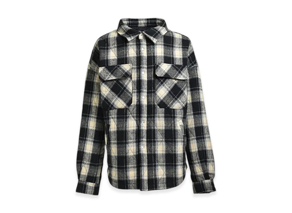 BREATH Quilting Check Shirt "Black"