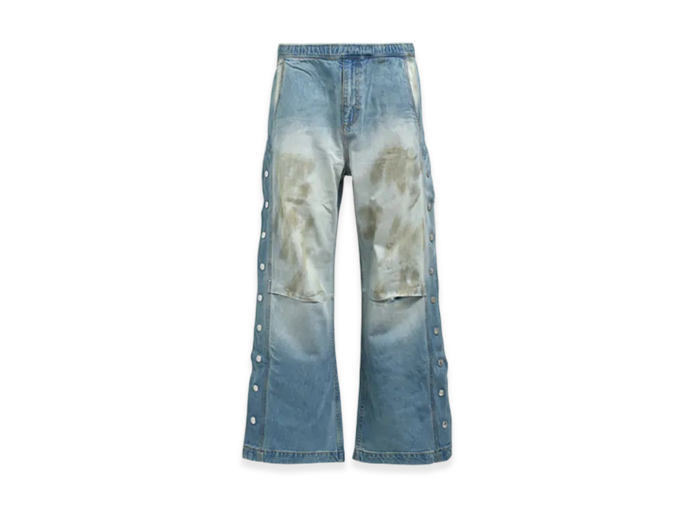 BREATH Coating Side Button Denim Pants "Indigo"