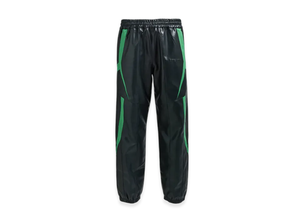 BREATH Faux Leather Lambo Track Pants "Black"
