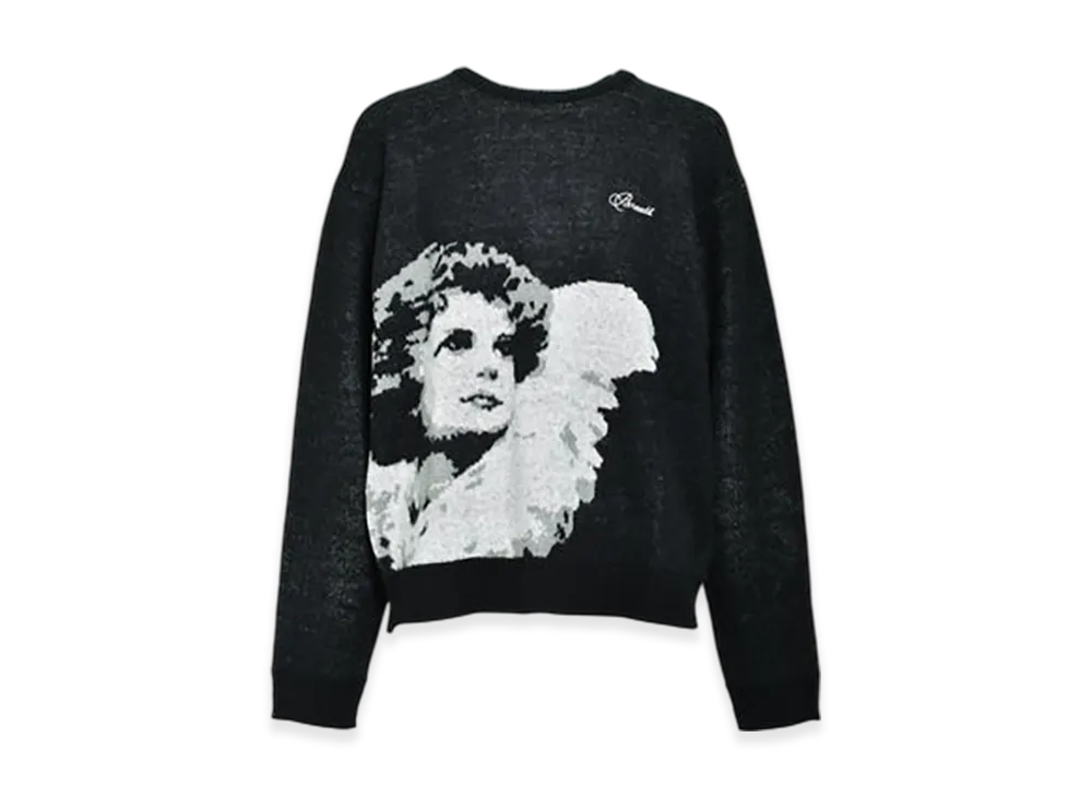 BREATH Angel Script Logo Mohair Knit "Black"