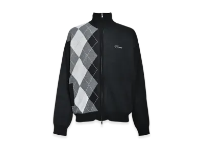 BREATH Argyle Zip Knit Jacket "Black"