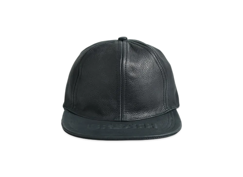 BREATH Emboss Leather Cap "Black"