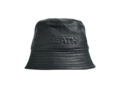 BREATH Emboss Leather Hat "Black"