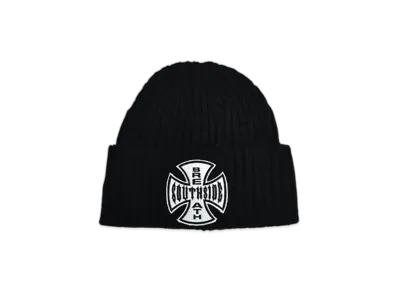 BREATH Southside Cross Damage Rib Beanie "Black"