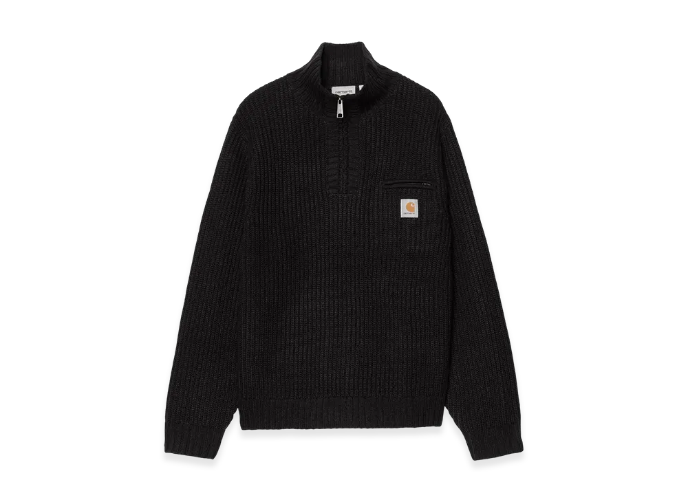 Carhartt WIP Detroit Half Zip Sweater "Black"