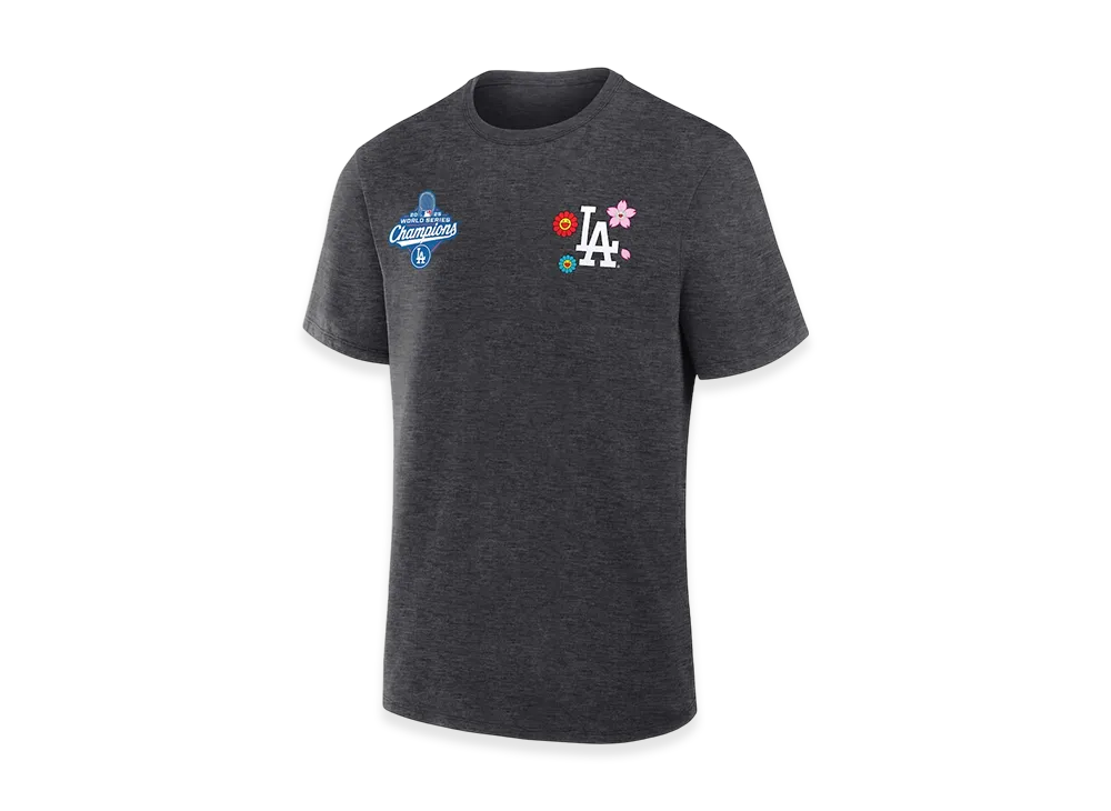 Takashi Murakami x MLB x Los Angeles Dodgers World Series Champions Collection T-Shirt "Charcoal Gray"