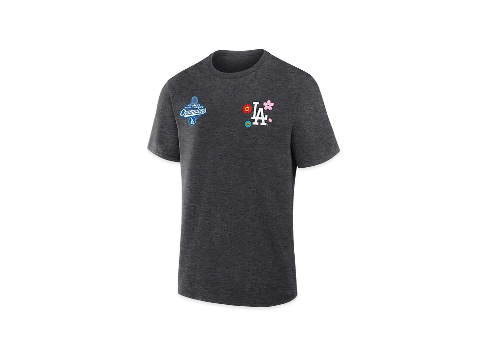 Takashi Murakami x MLB x Los Angeles Dodgers World Series Champions Collection T-Shirt (Kids) "Charcoal Gray"