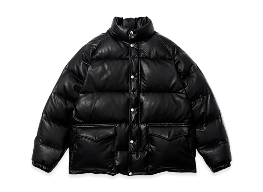 A.PRESSE Leather Down Jacket "Black"