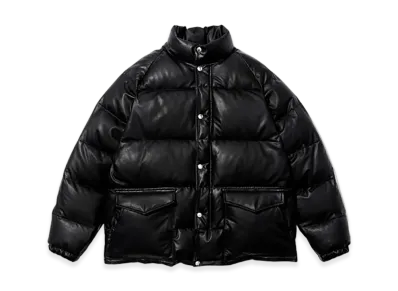 A.PRESSE Leather Down Jacket "Black"