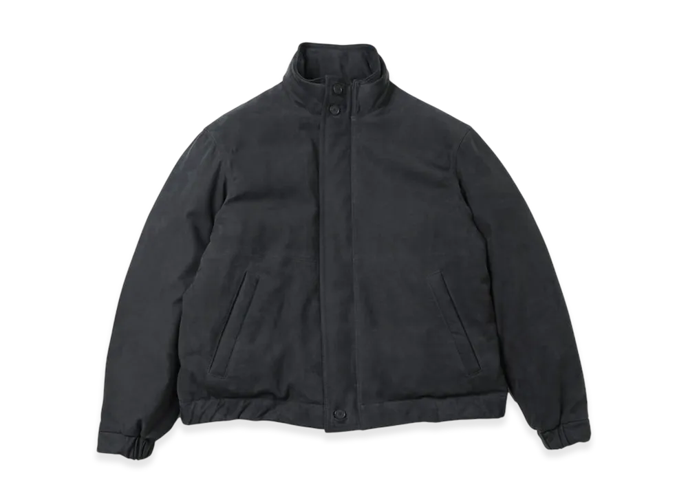 A.PRESSE Nubuck Leather Down Jacket "Black"