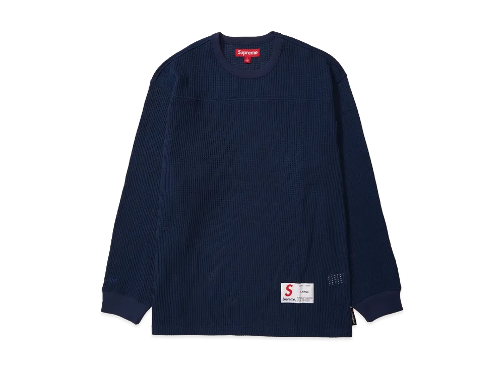 シュプリーム ポーラテック メッシュ エルエス フットボール トップ "ネイビー"