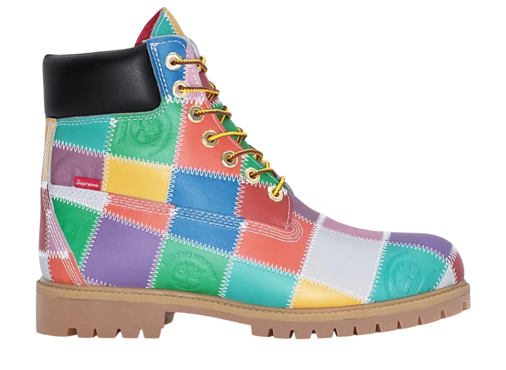 Supreme × Timberland Patchwork 6 Inch Premium Boot "Multicolor"
