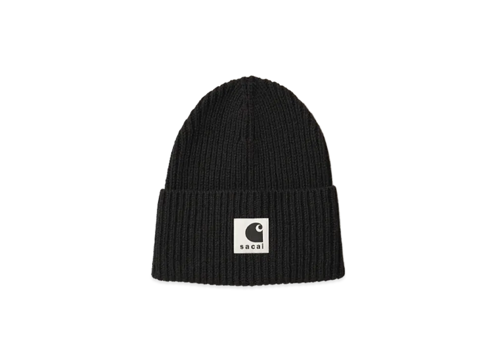 sacai x Carhartt WIP Wool Knit Beanie "Black"