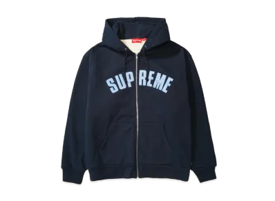Supreme Arc Thermal Lined Zip Up Hooded Sweatshirt "Navy"