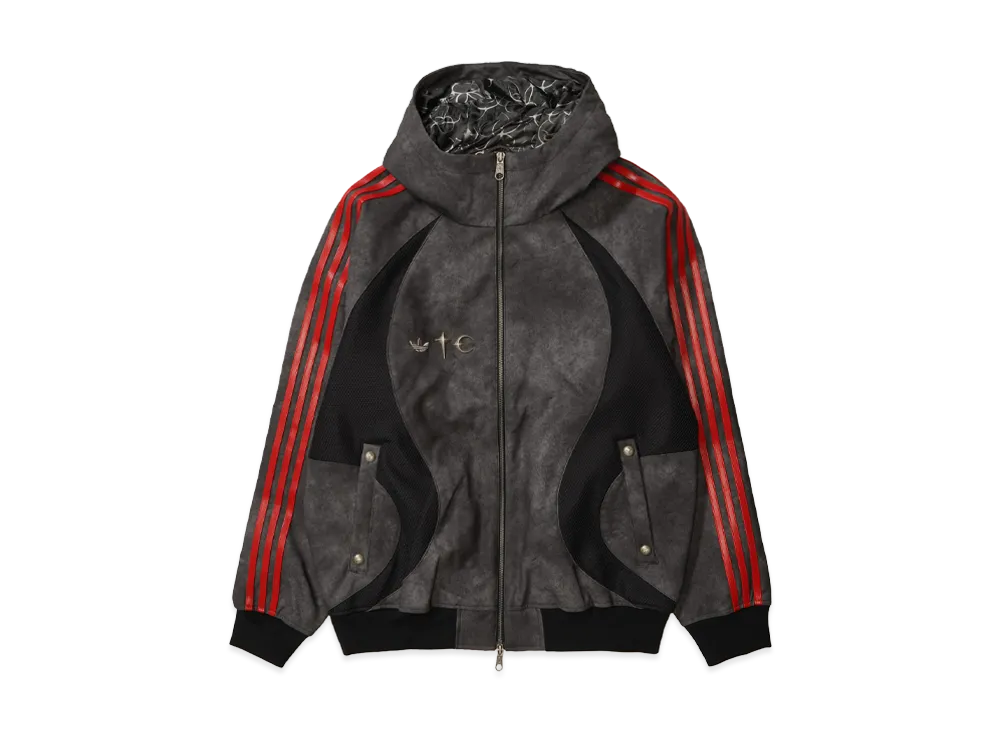 adidas x Thug Club Team Geist PU Leather Jacket "Black/Antique Silver"