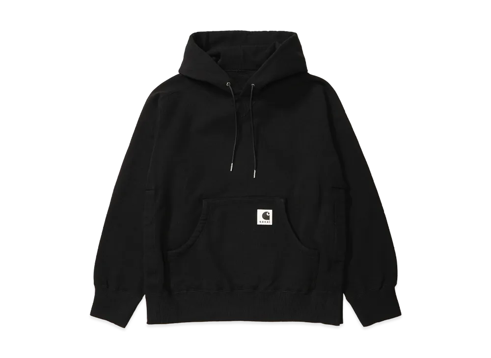sacai x Carhartt WIP Cotton Jersey Hoodie "Black"