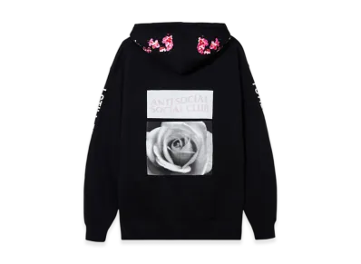 ANTI SOCIAL SOCIAL CLUB Embroidered Wildleder Hoodie "Black"