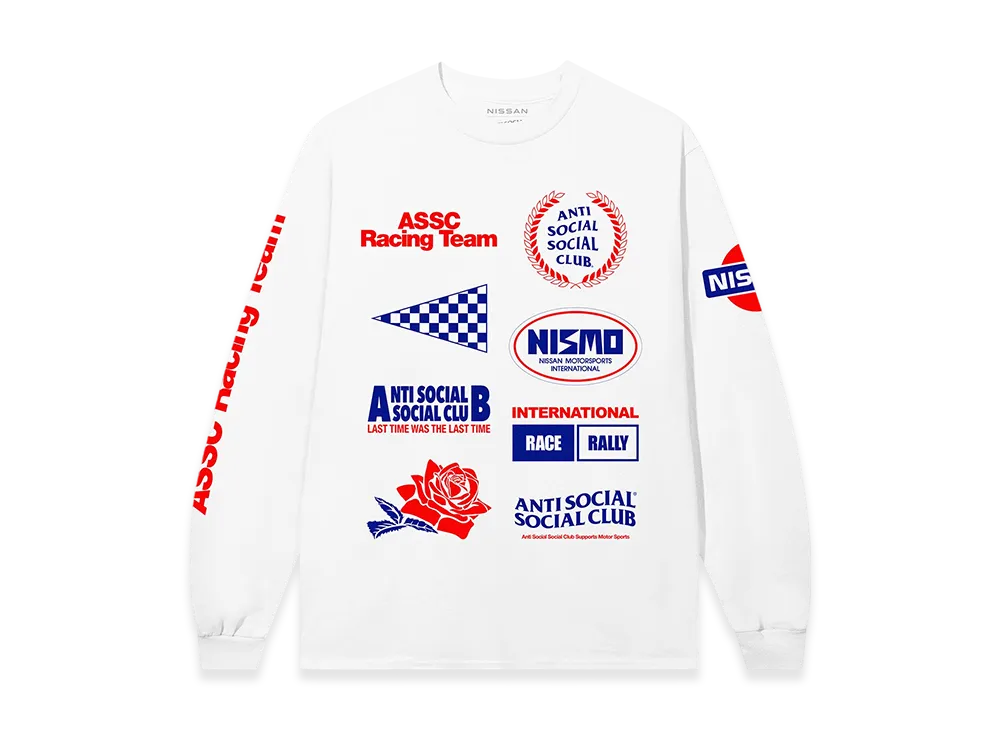 ANTI SOCIAL SOCIAL CLUB x Nissan Racing Team LS Tee "White"