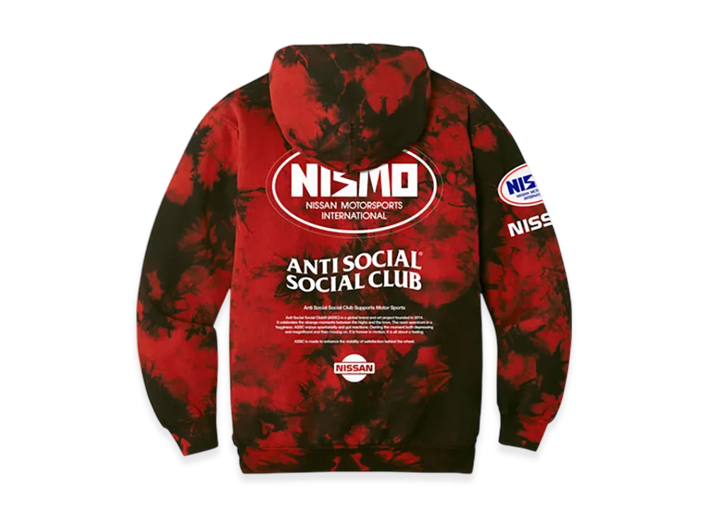 ANTI SOCIAL SOCIAL CLUB x Nissan Component Hoodie "Black/Red"