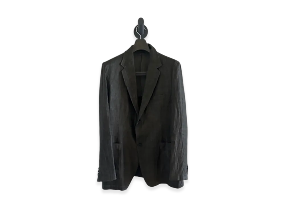 Yohji Yamamoto POUR HOMME Ink Dyed Twill R-Ink-Dyed Out Pocket Jkt "Black"