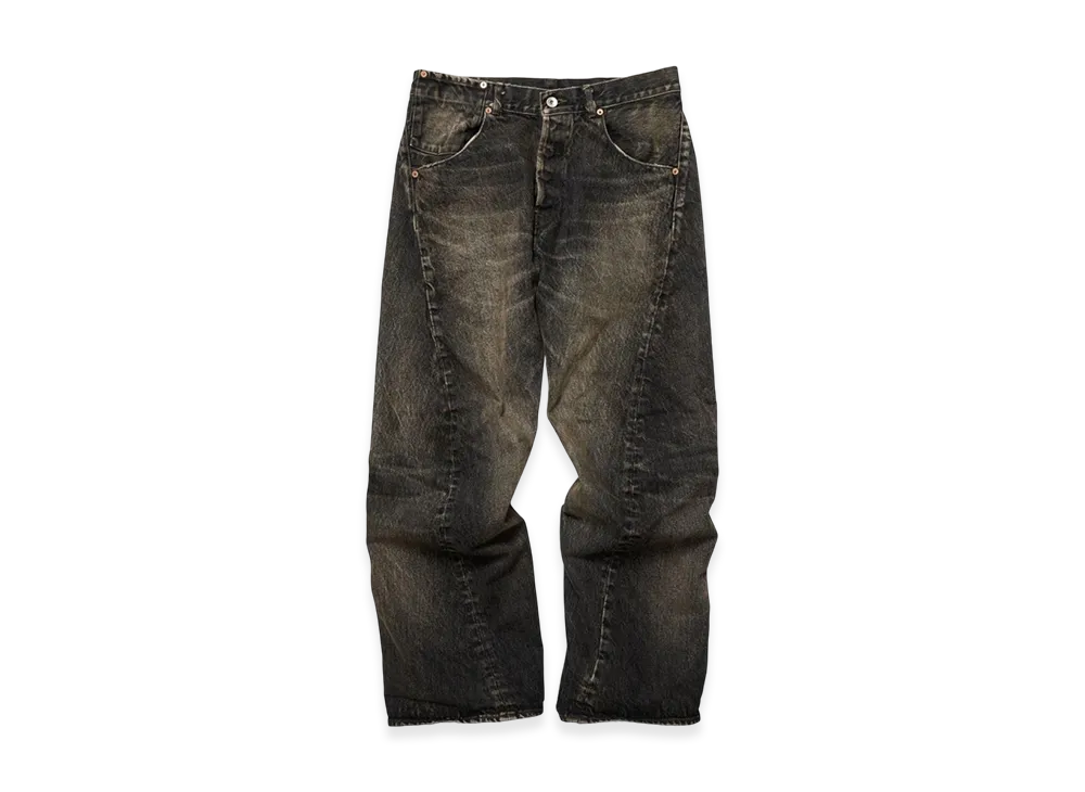 doublet Used Finish Denim Pants "Black"