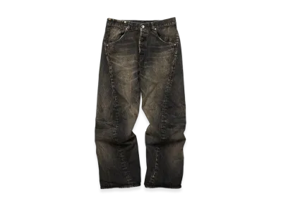 doublet Used Finish Denim Pants "Black"