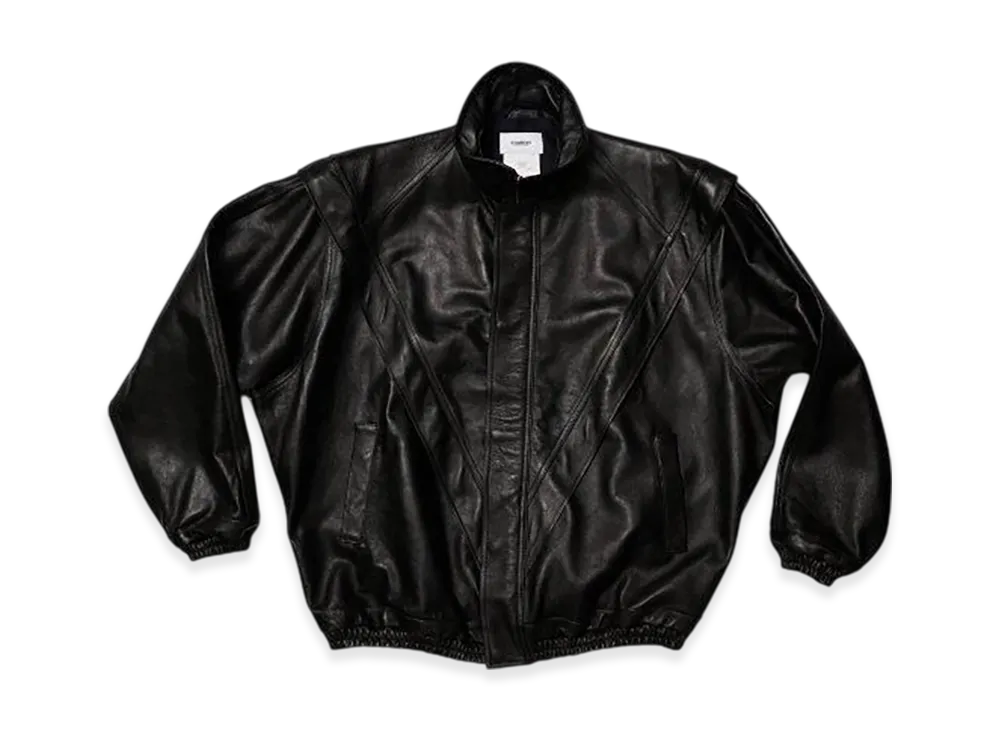 doublet Leather Track Jacket "Black"