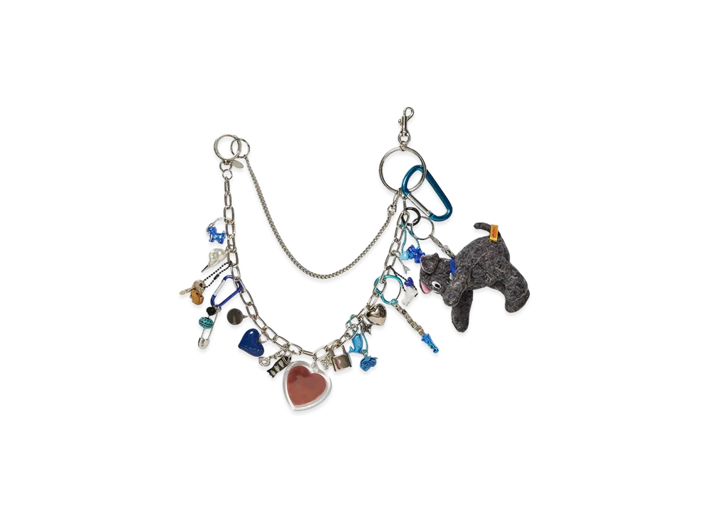 doublet Key Chain With Dog Doll "Blue"